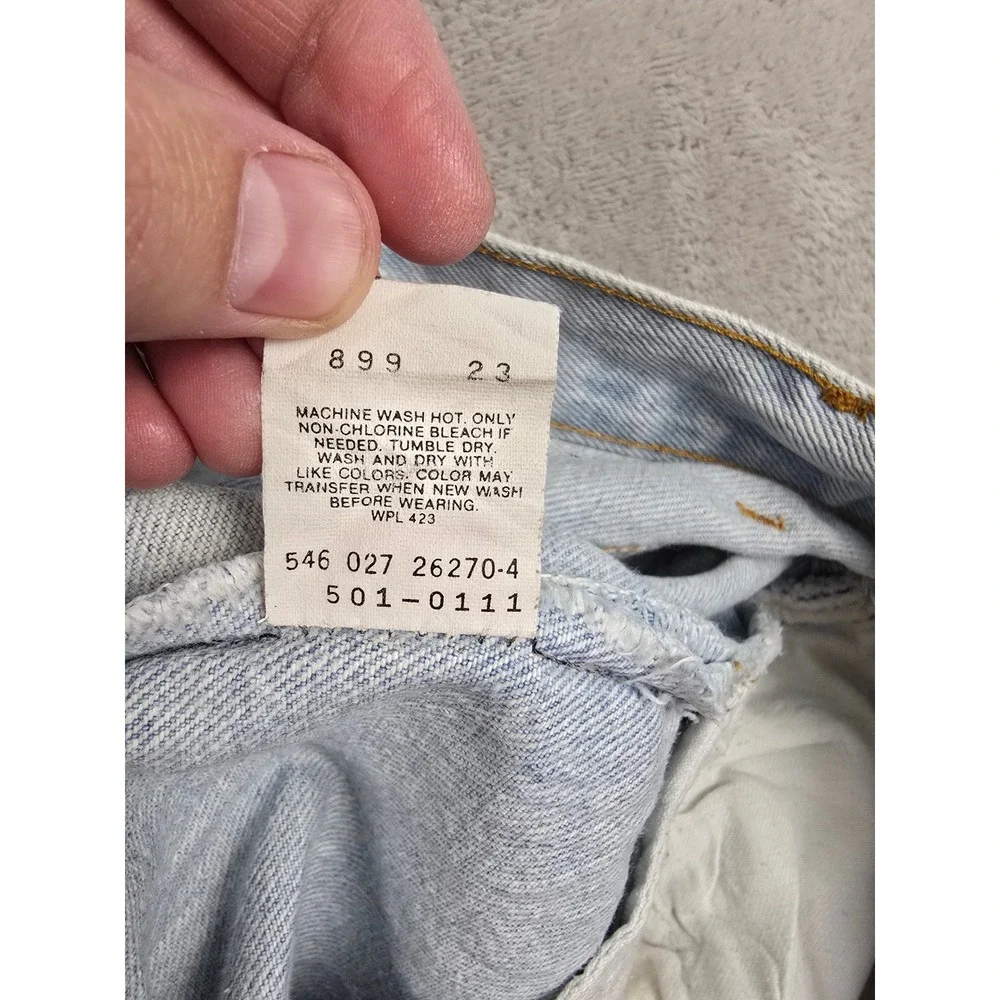 Vintage Levi's 501 Button Fly Jeans Mens 36x32 Fit 34x31 Blue Made In USA 80s